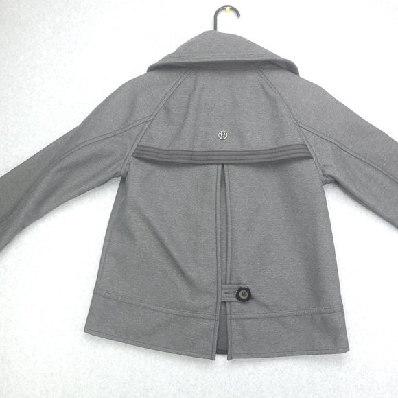Lululemon Jacket Womens Size 6 CoCo Gray Double Breasted  Pea‎ Coat - Picture 9 of 16